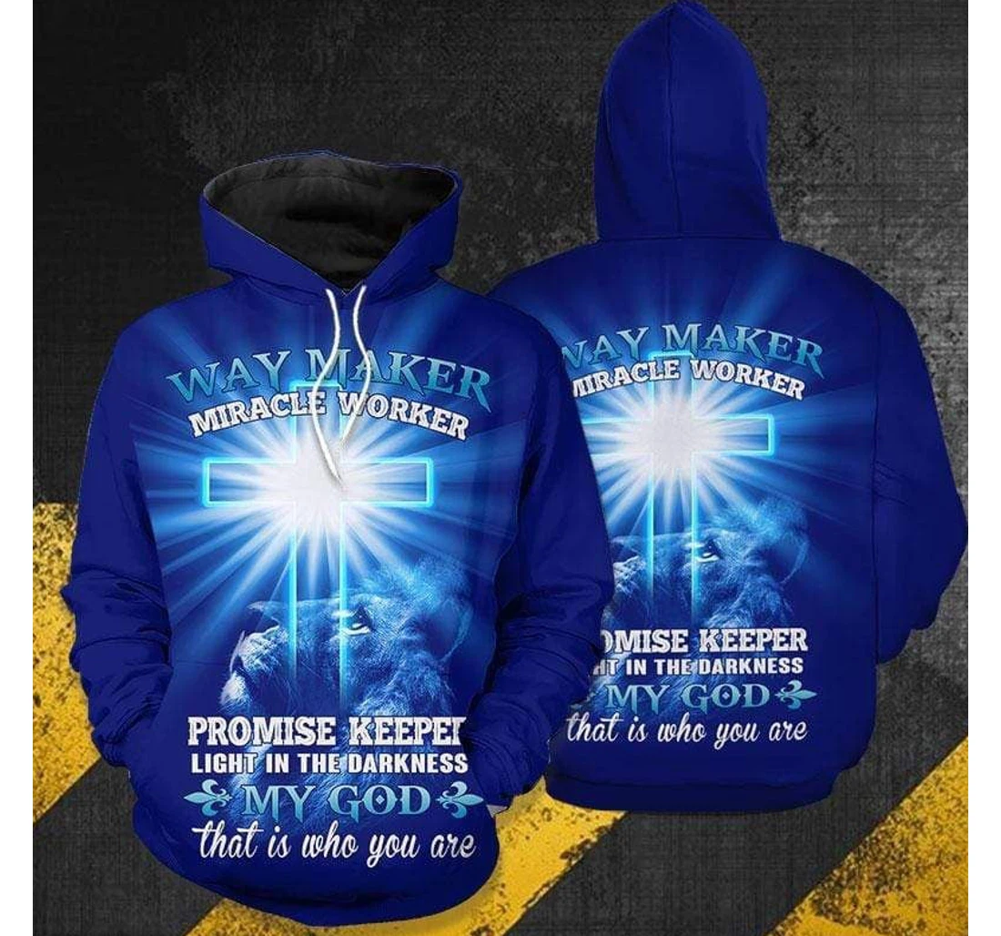 Personalized Way Worker Miracle Worker Lion Jesus - 3D Printed Pullover Hoodie