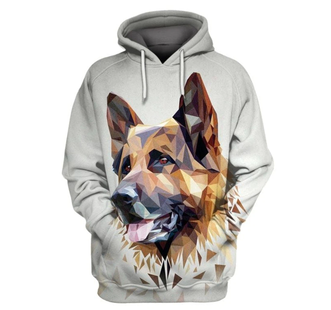 Personalized German Shepherd Art - 3D Printed Pullover Hoodie