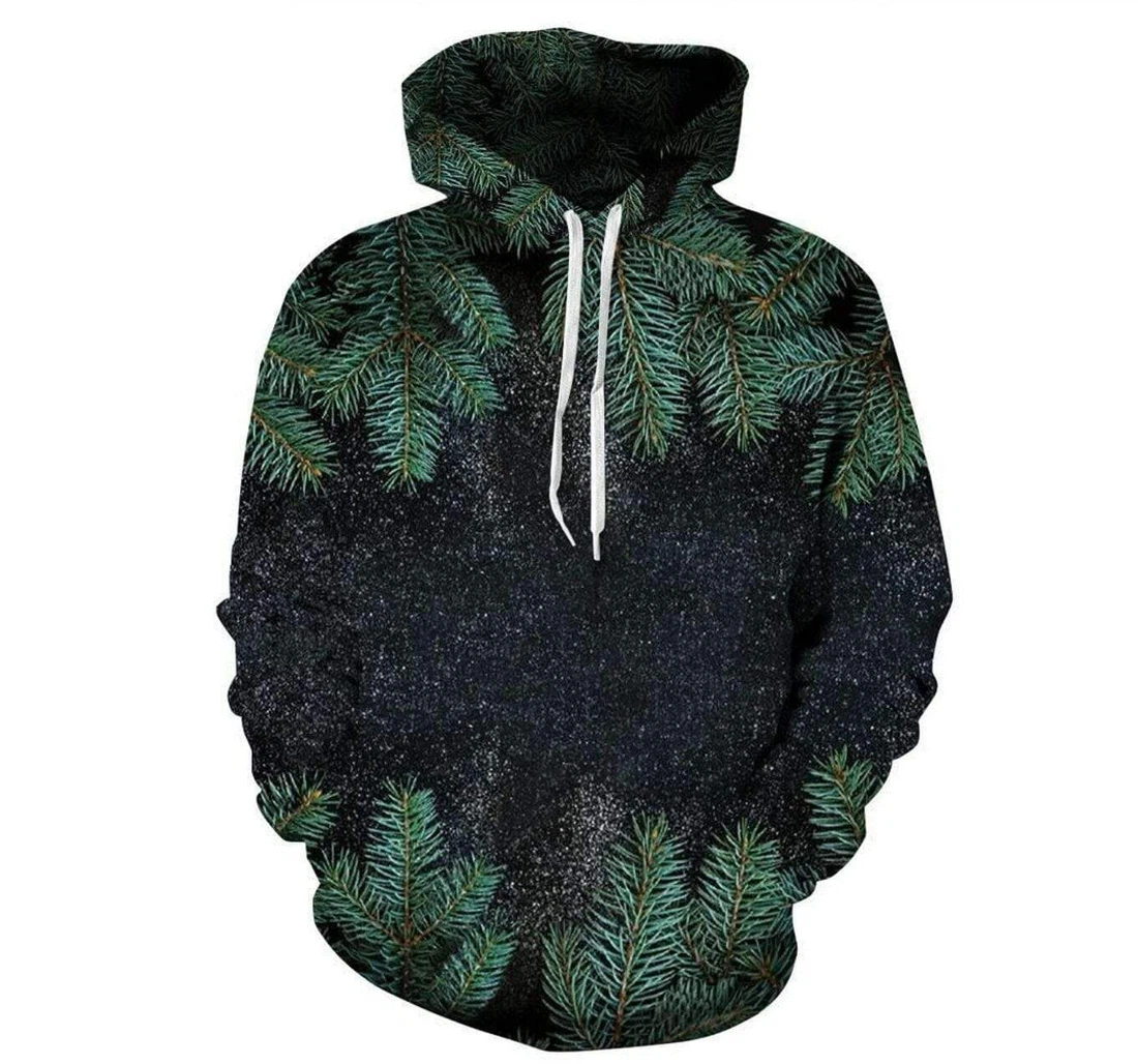 Personalized Galaxy Christmas Tree - 3D Printed Pullover Hoodie