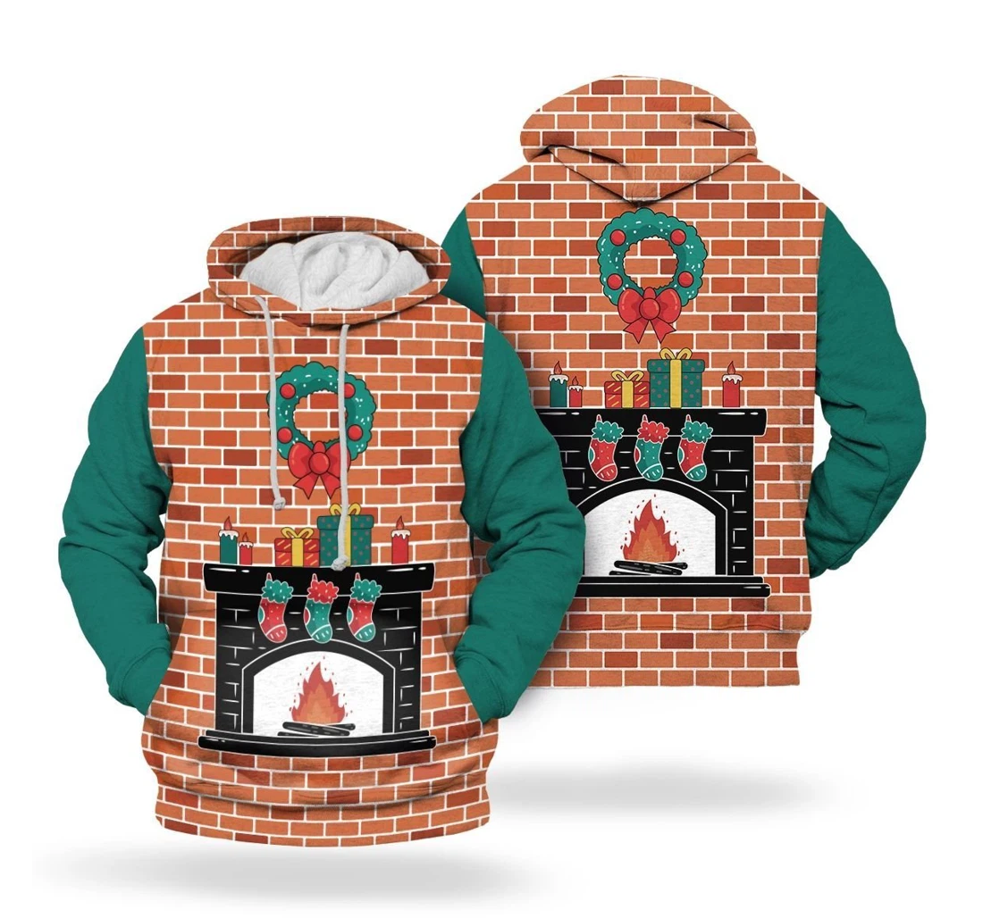 Personalized Christmas - 3D Printed Pullover Hoodie