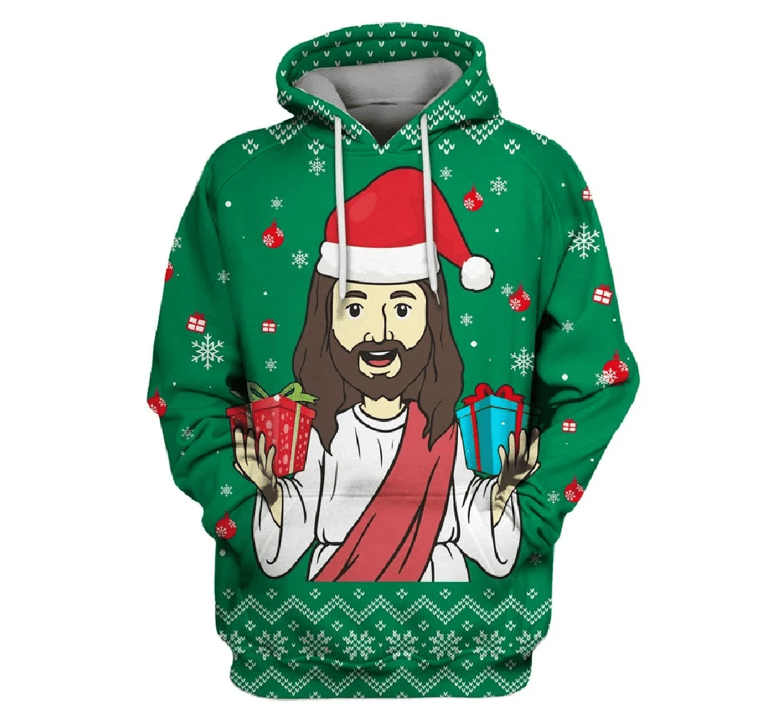 Personalized God Bless Us On Christmas - 3D Printed Pullover Hoodie