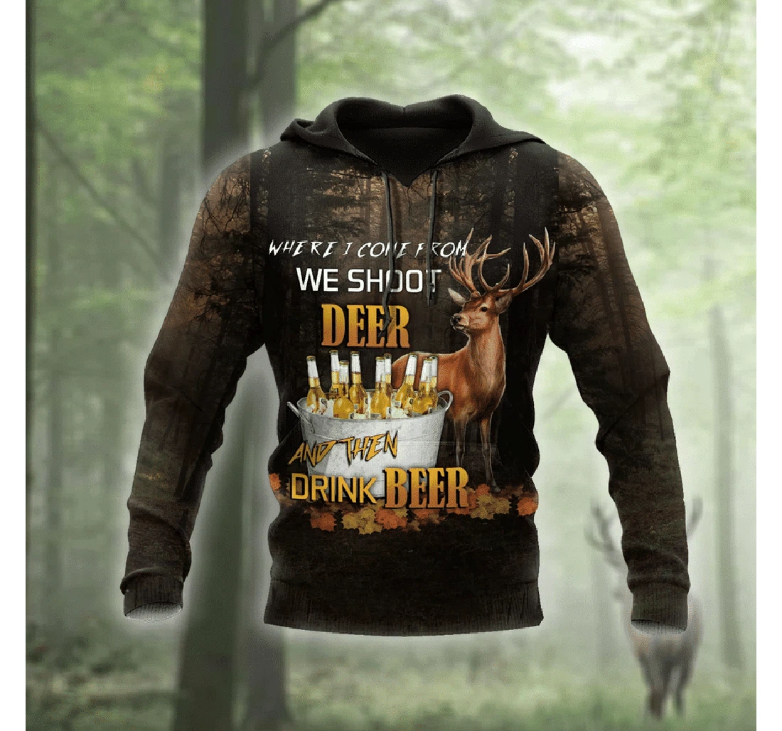 Personalized Deer Beer - 3D Printed Pullover Hoodie