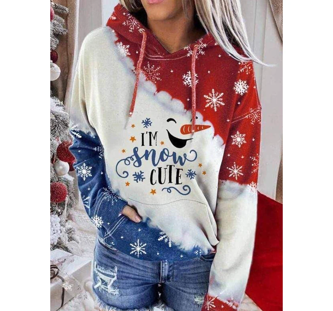 Personalized Christmas I'm Snow Cute Snowman - 3D Printed Pullover Hoodie