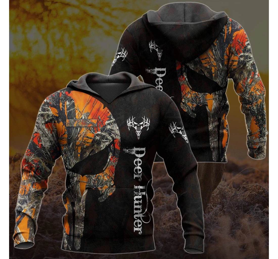 Personalized Amazing Deer Hunting - 3D Printed Pullover Hoodie