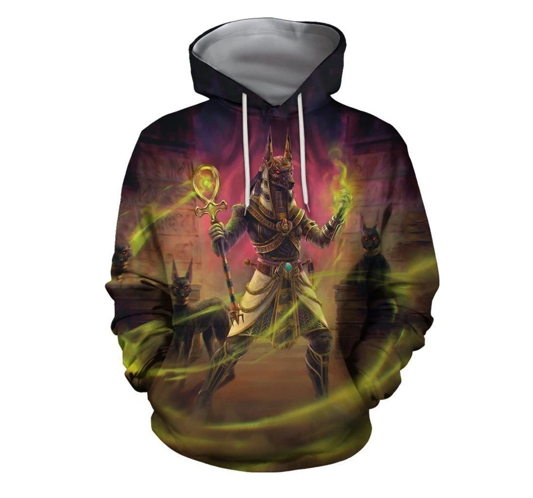 Personalized The Egyptian Gods Anubis - 3D Printed Pullover Hoodie