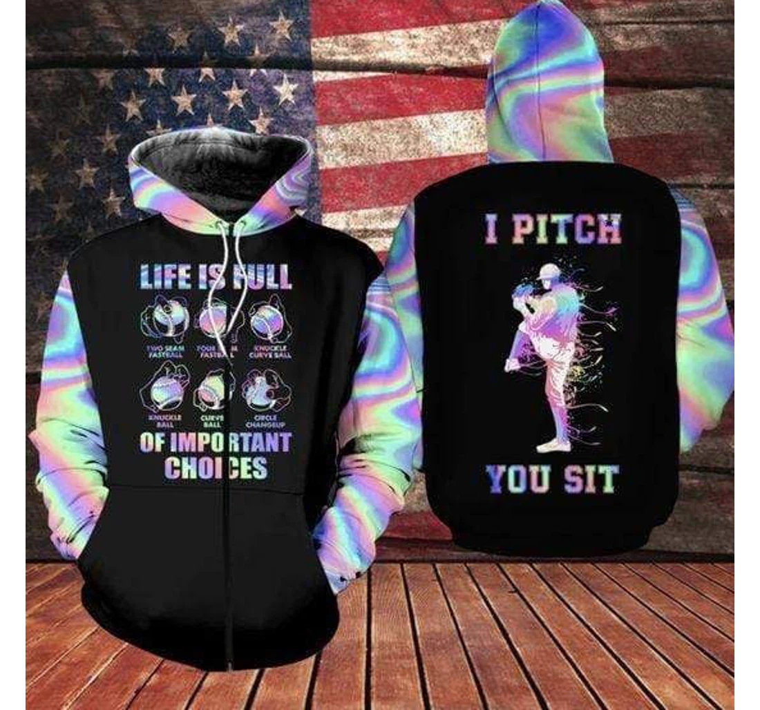 Personalized Softball Life Is Of Important Choices - 3D Printed Pullover Hoodie