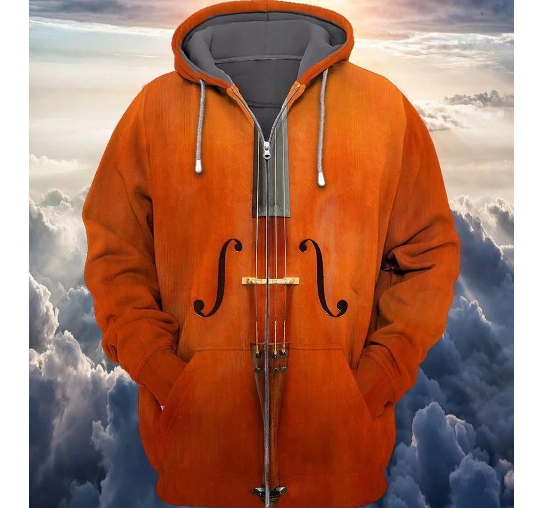 Personalized Music Lover Violin - 3D Printed Pullover Hoodie