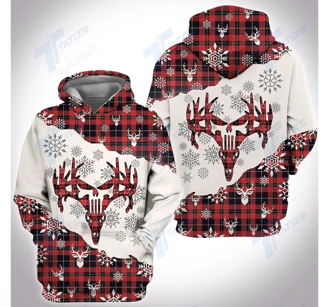 Personalized Christmas Hunting - 3D Printed Pullover Hoodie