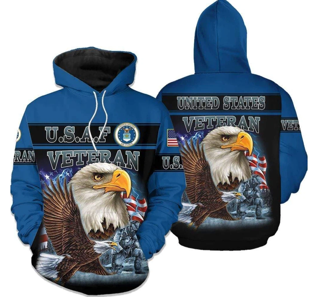 Personalized U Air Force Arrmy - 3D Printed Pullover Hoodie