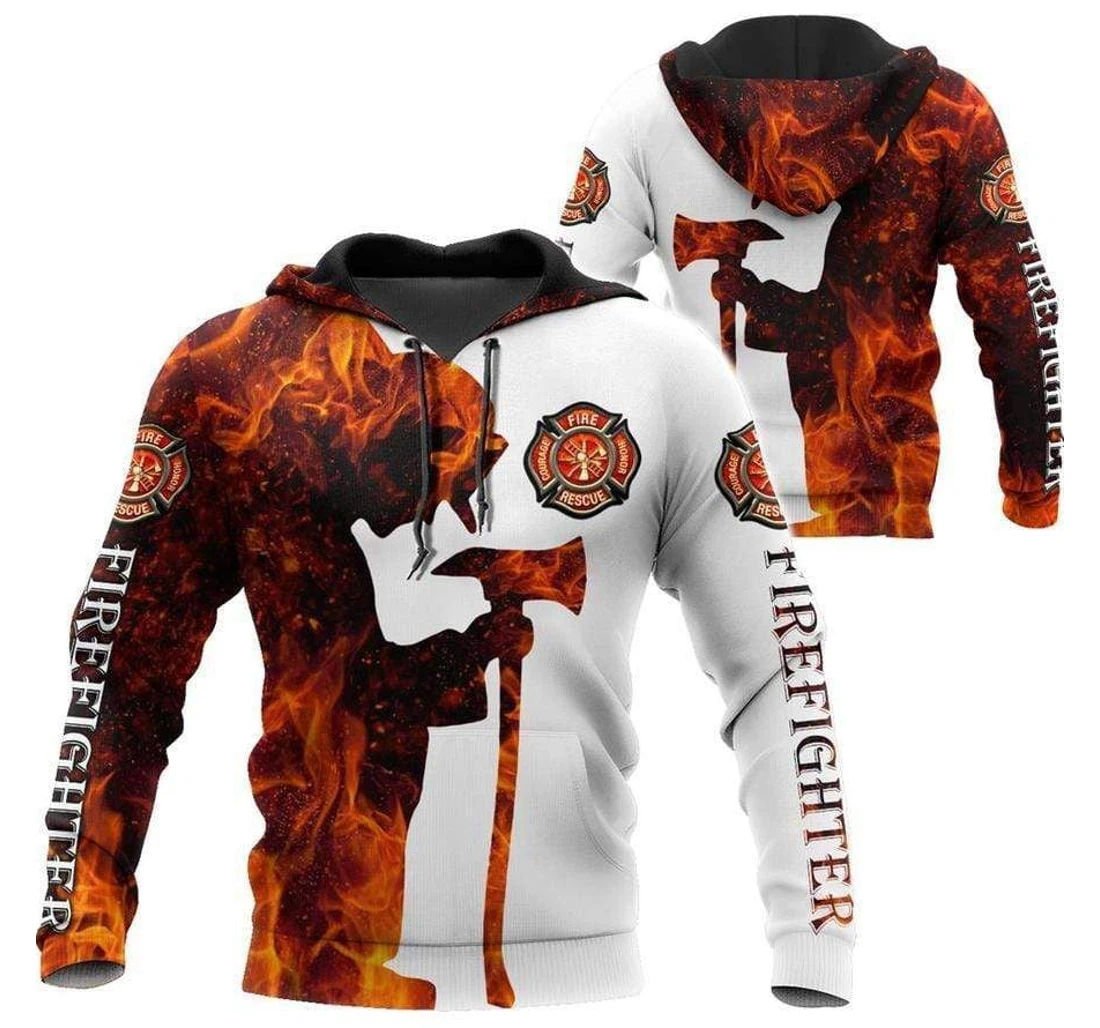 Personalized Respectful Firefighter - 3D Printed Pullover Hoodie