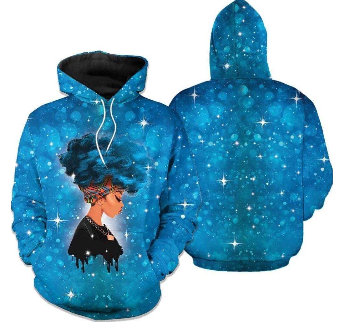 Personalized Girl Blue - 3D Printed Pullover Hoodie