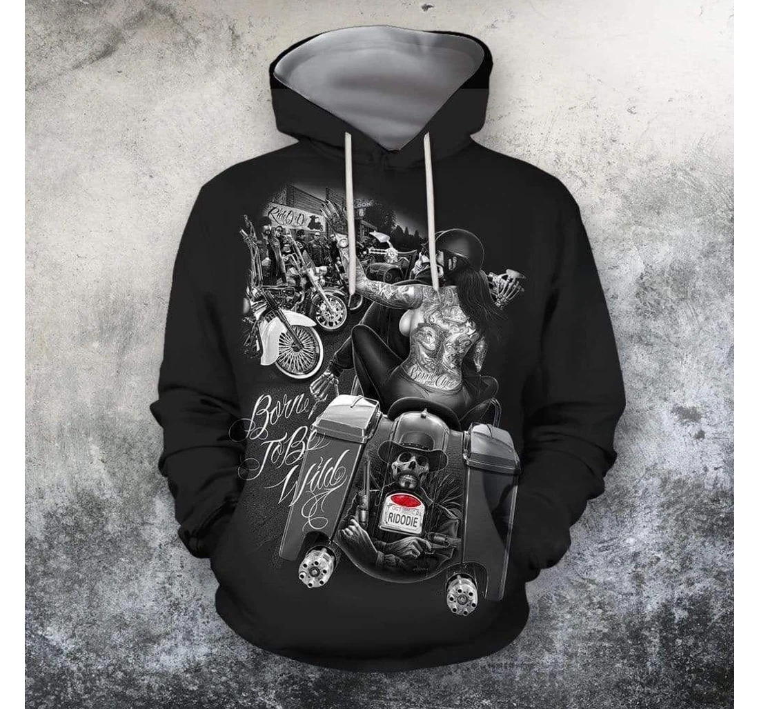 Personalized Born To Be Wild Motorcycle - 3D Printed Pullover Hoodie