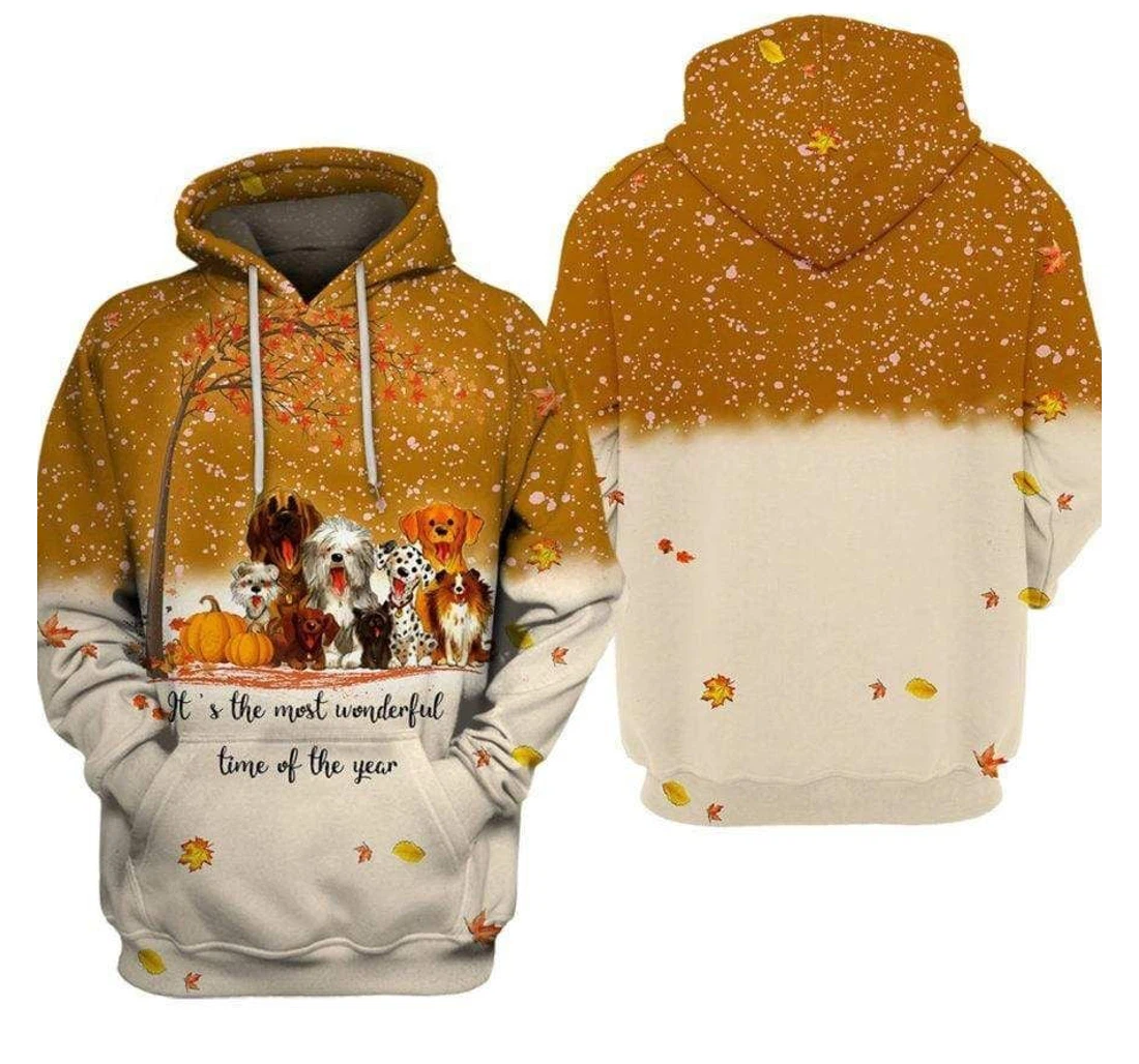 Personalized It's The Most Wonderful Time Of The Year Dog Lover - 3D Printed Pullover Hoodie