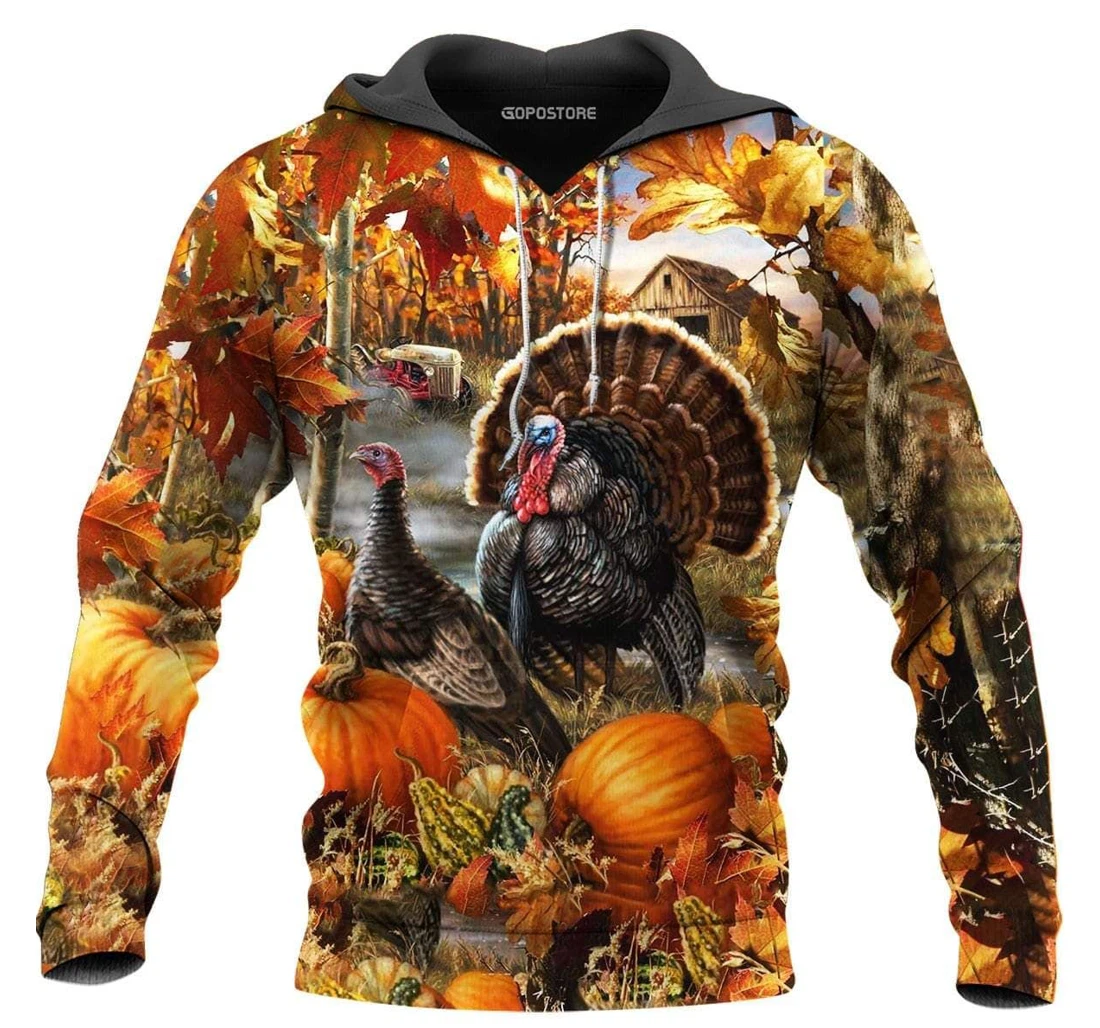 Personalized Amazing Turkey Thanksgiving - 3D Printed Pullover Hoodie