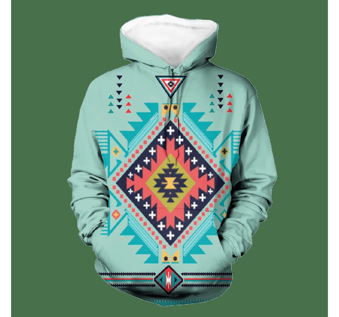 Personalized Tribal Pattern Blue Native Mothers Day Hn3d - 3D Printed Pullover Hoodie