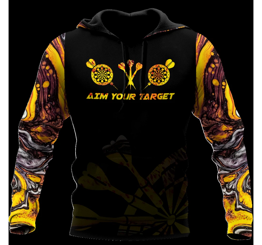 Personalized Darts Player No8 Born To Play - 3D Printed Pullover Hoodie