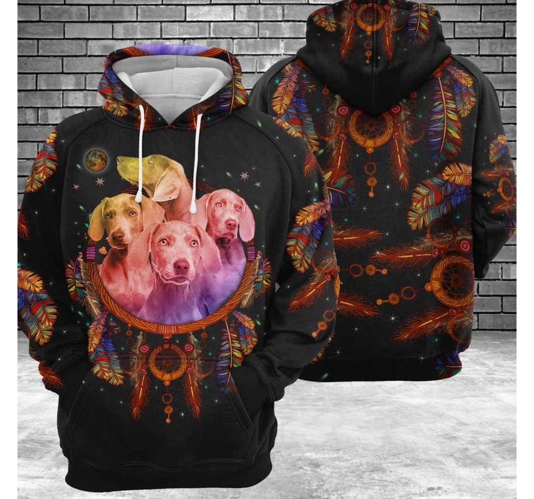 Personalized Weimaraner Dreamcatcher - 3D Printed Pullover Hoodie