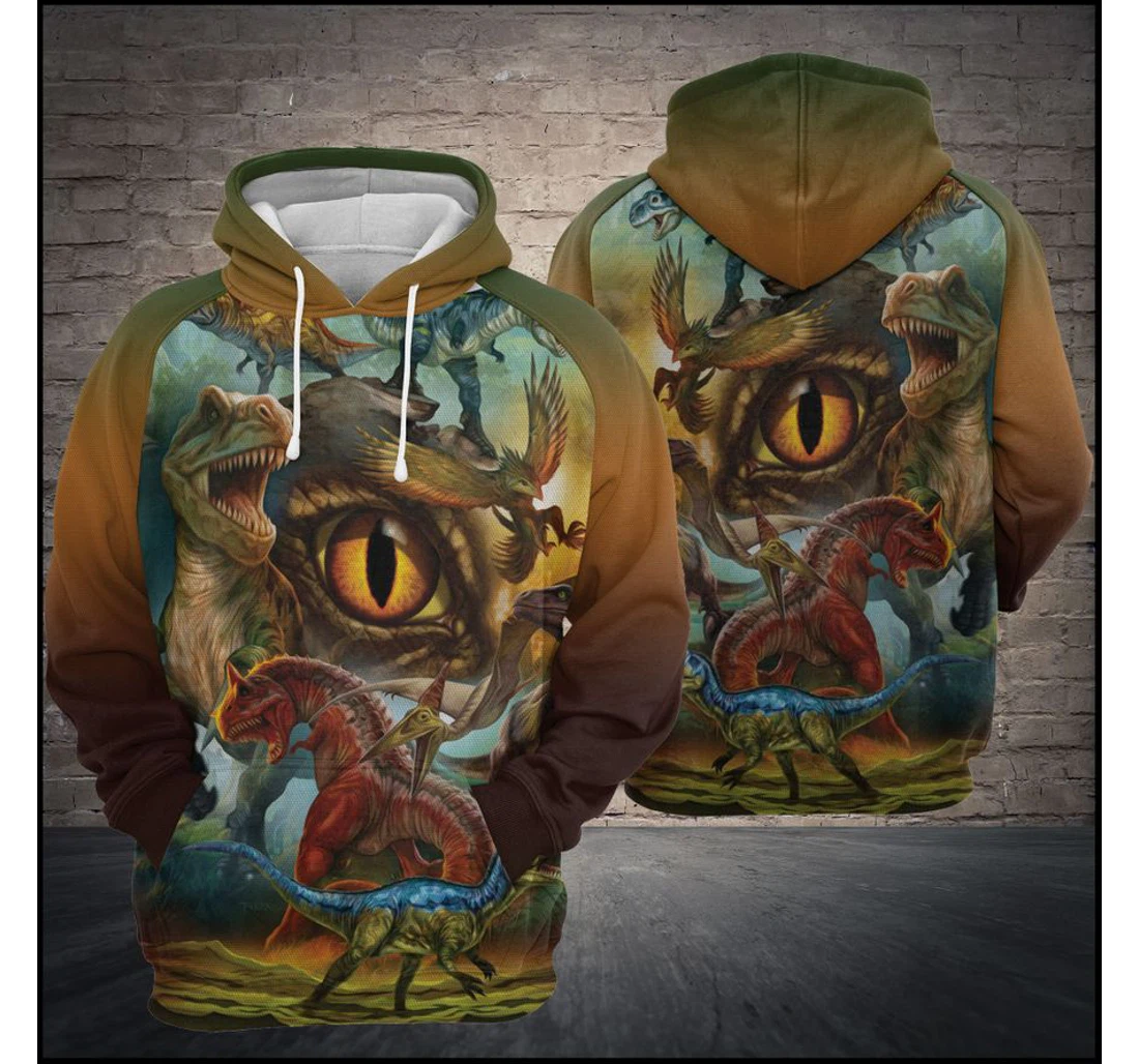 Personalized Dinosaur Big World - 3D Printed Pullover Hoodie