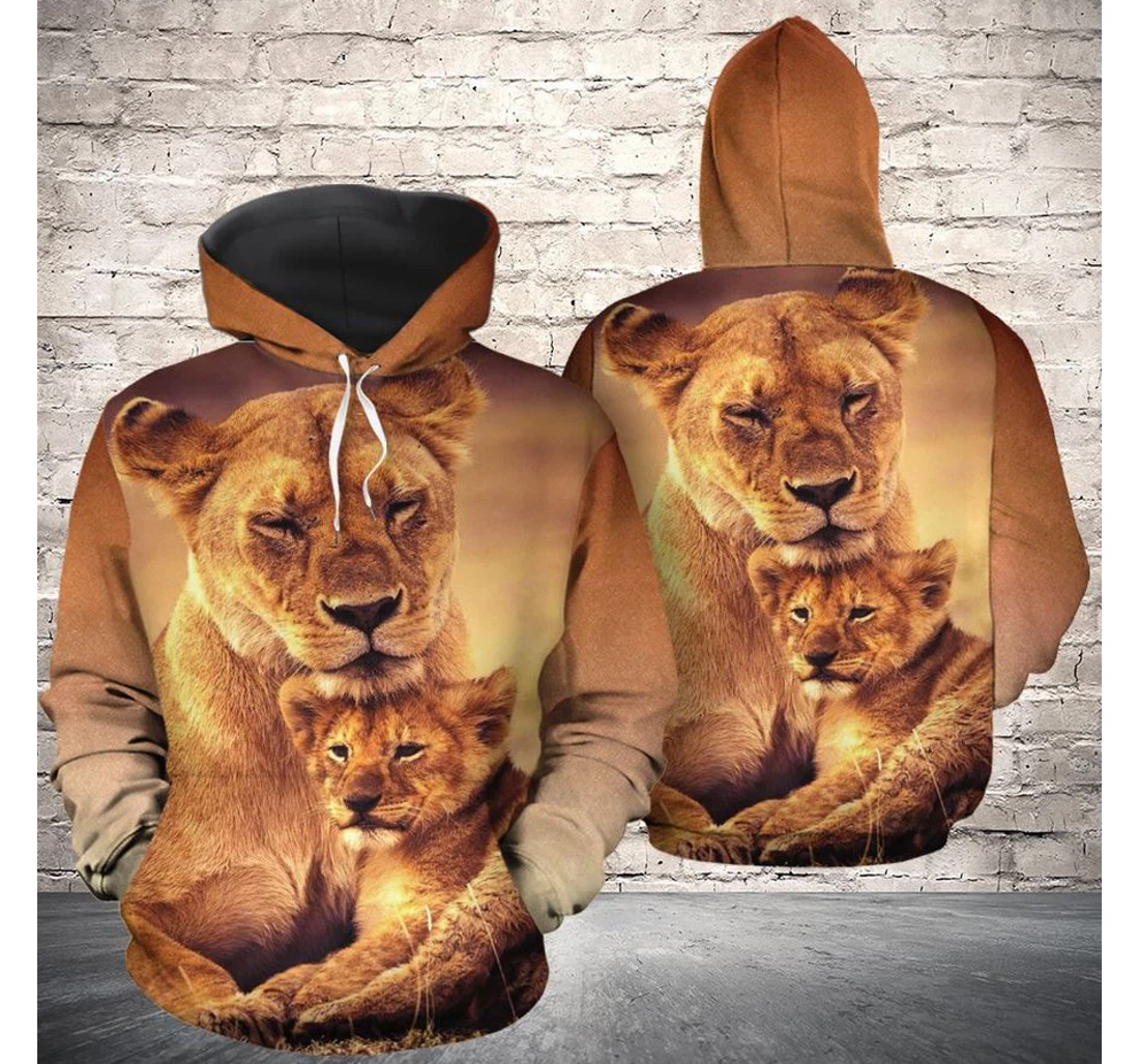 Personalized Lion Family - 3D Printed Pullover Hoodie