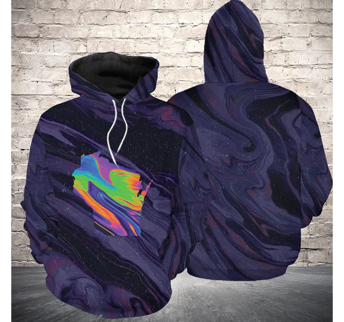Personalized Awesome Wisconsin - 3D Printed Pullover Hoodie