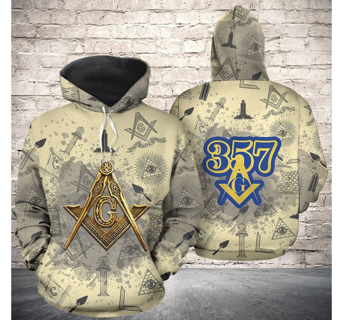 Personalized Awesome Freemason - 3D Printed Pullover Hoodie