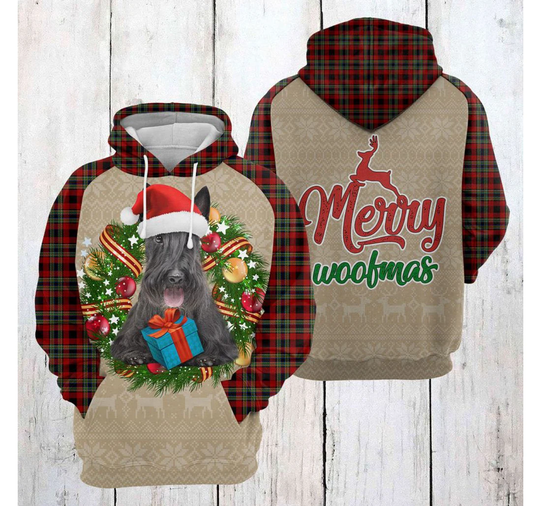 Personalized Scottish Terrier Christmas Awesome - 3D Printed Pullover Hoodie