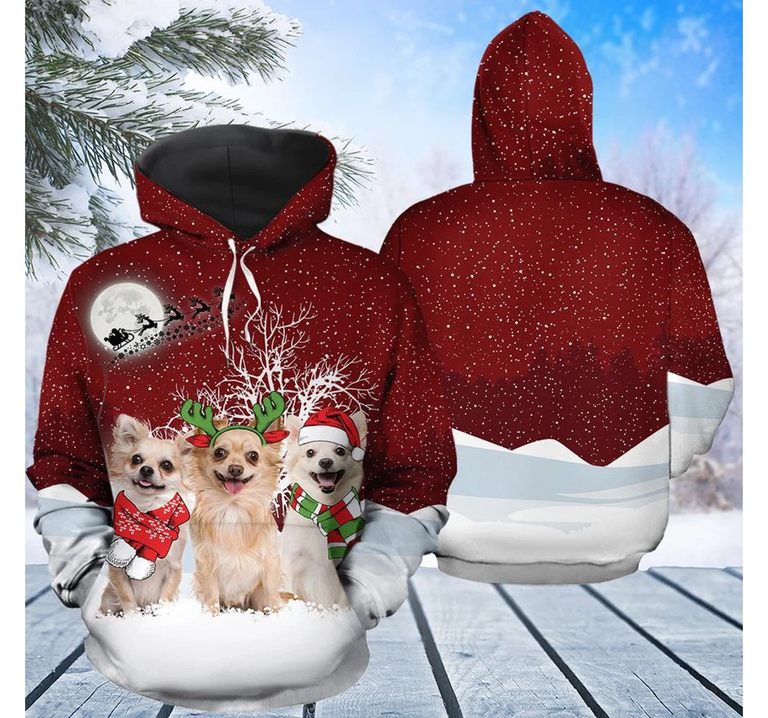 Personalized Chihuahua Wonderful Time - 3D Printed Pullover Hoodie