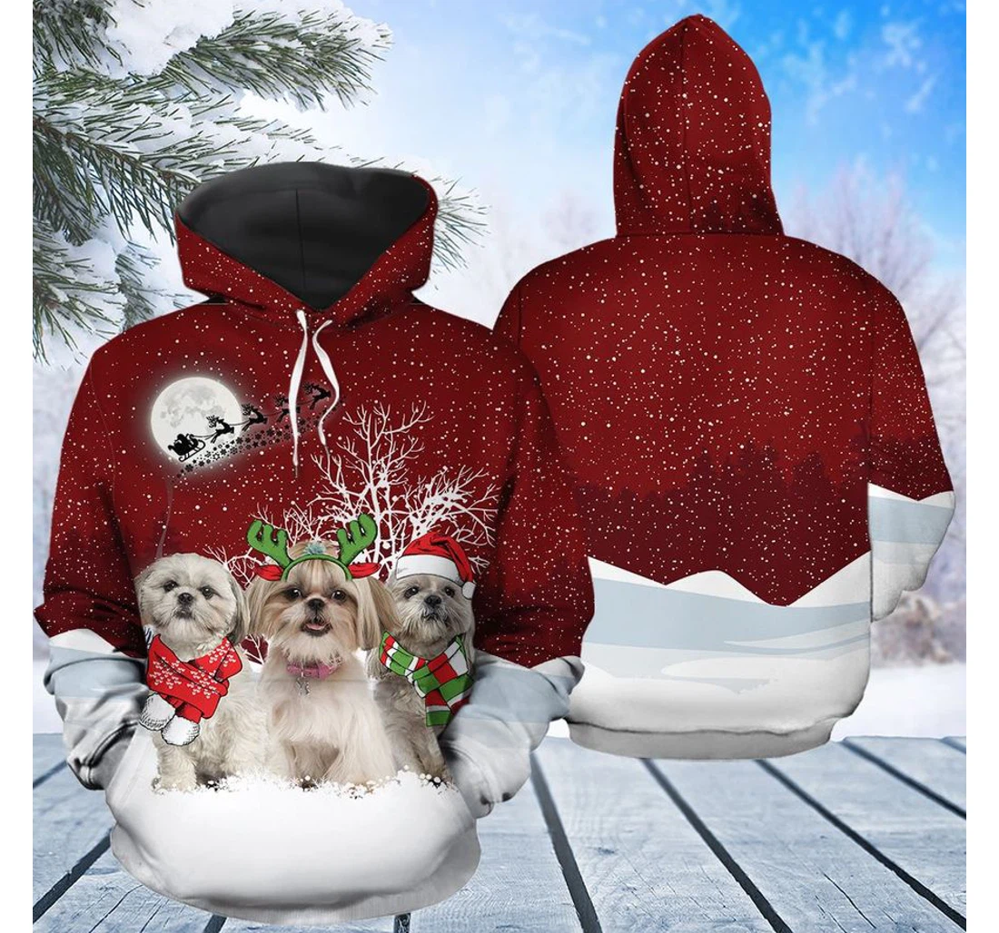 Personalized Shih Tzu Wonderful Time - 3D Printed Pullover Hoodie