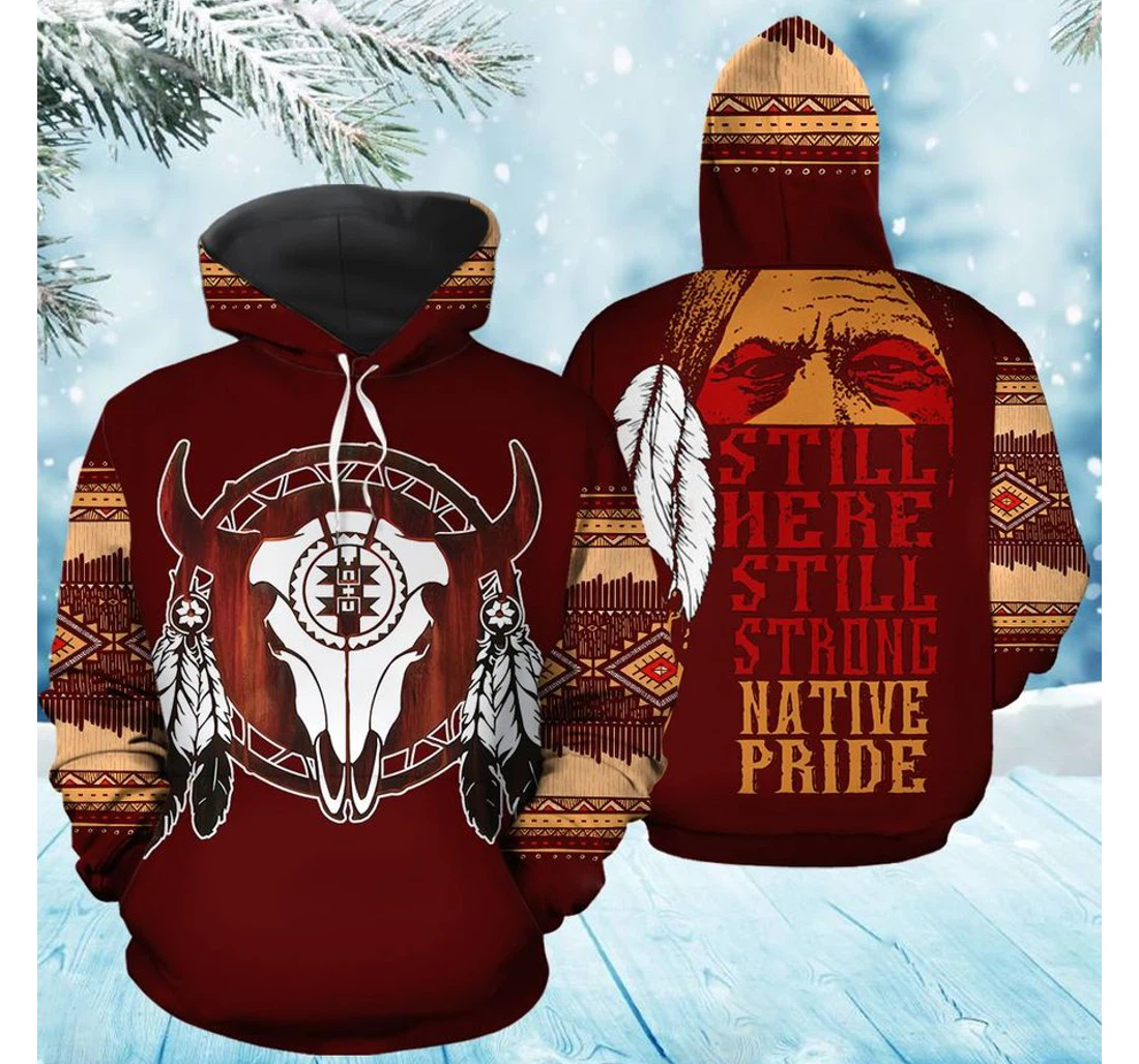 Personalized Native Skull - 3D Printed Pullover Hoodie