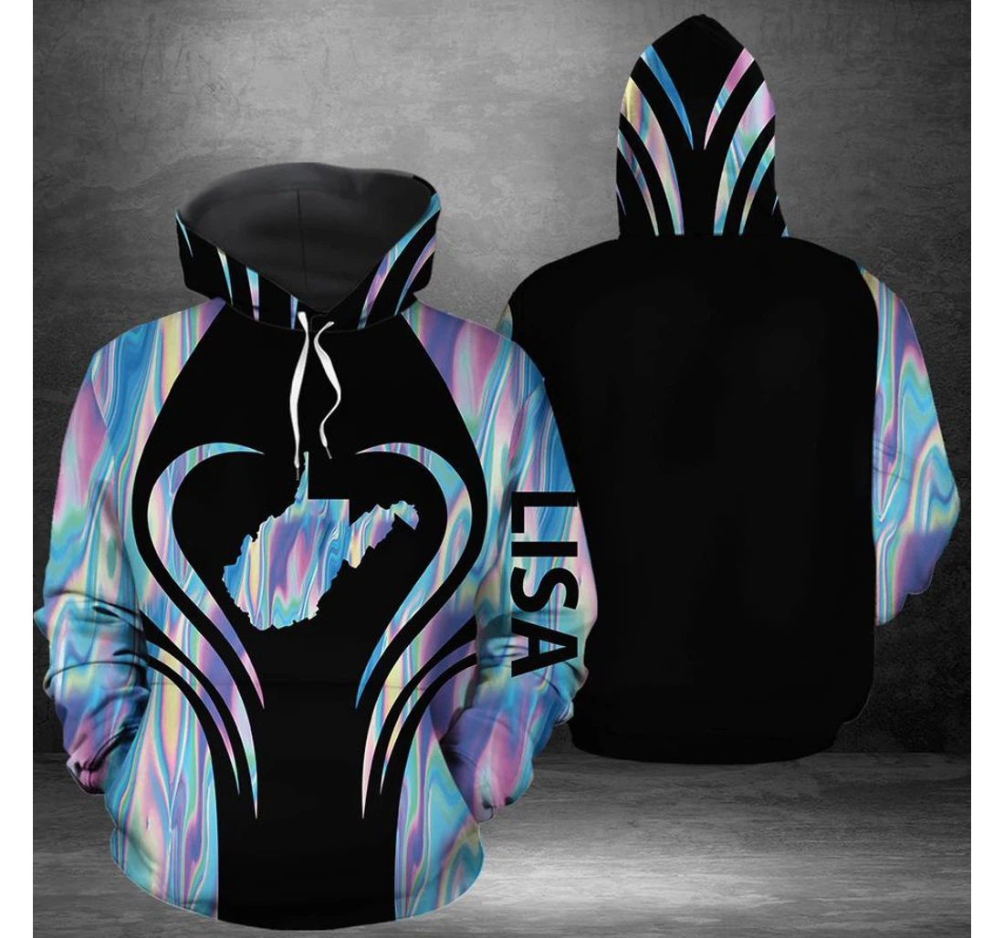 Love West Virginia Custom - 3D Printed Pullover Hoodie
