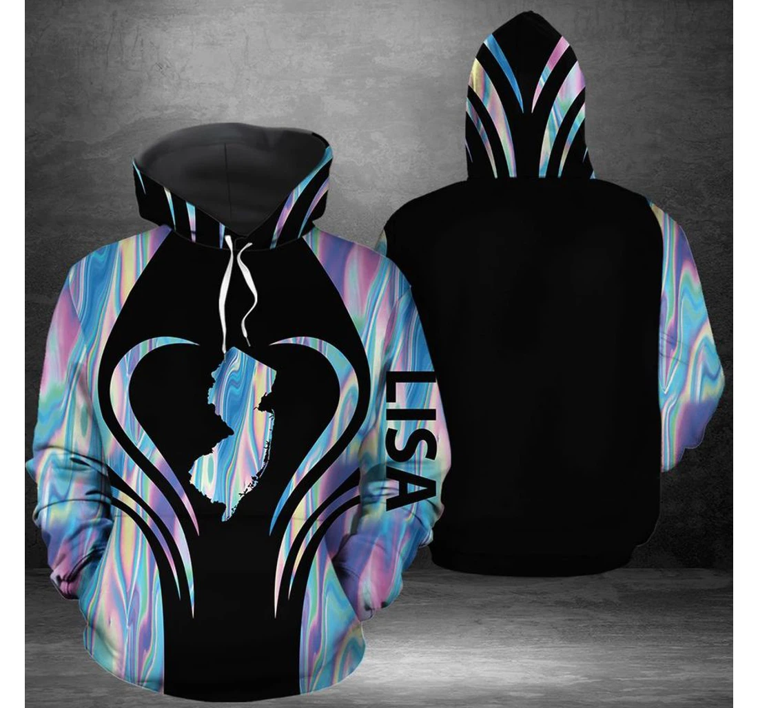 Love New Jersey Custom - 3D Printed Pullover Hoodie
