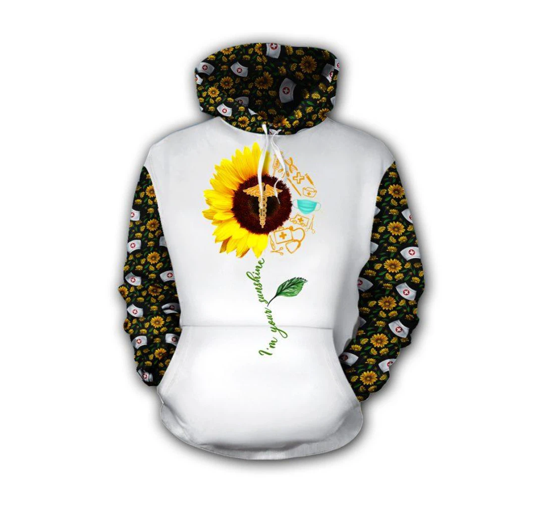Personalized I Am Your Sunshine Nurse - 3D Printed Pullover Hoodie