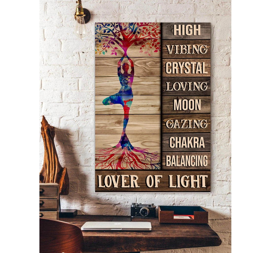 Personalized Poster, Canvas - Chakra Balancing Yoga Pallet Yoga Training Print Framed Wall Art