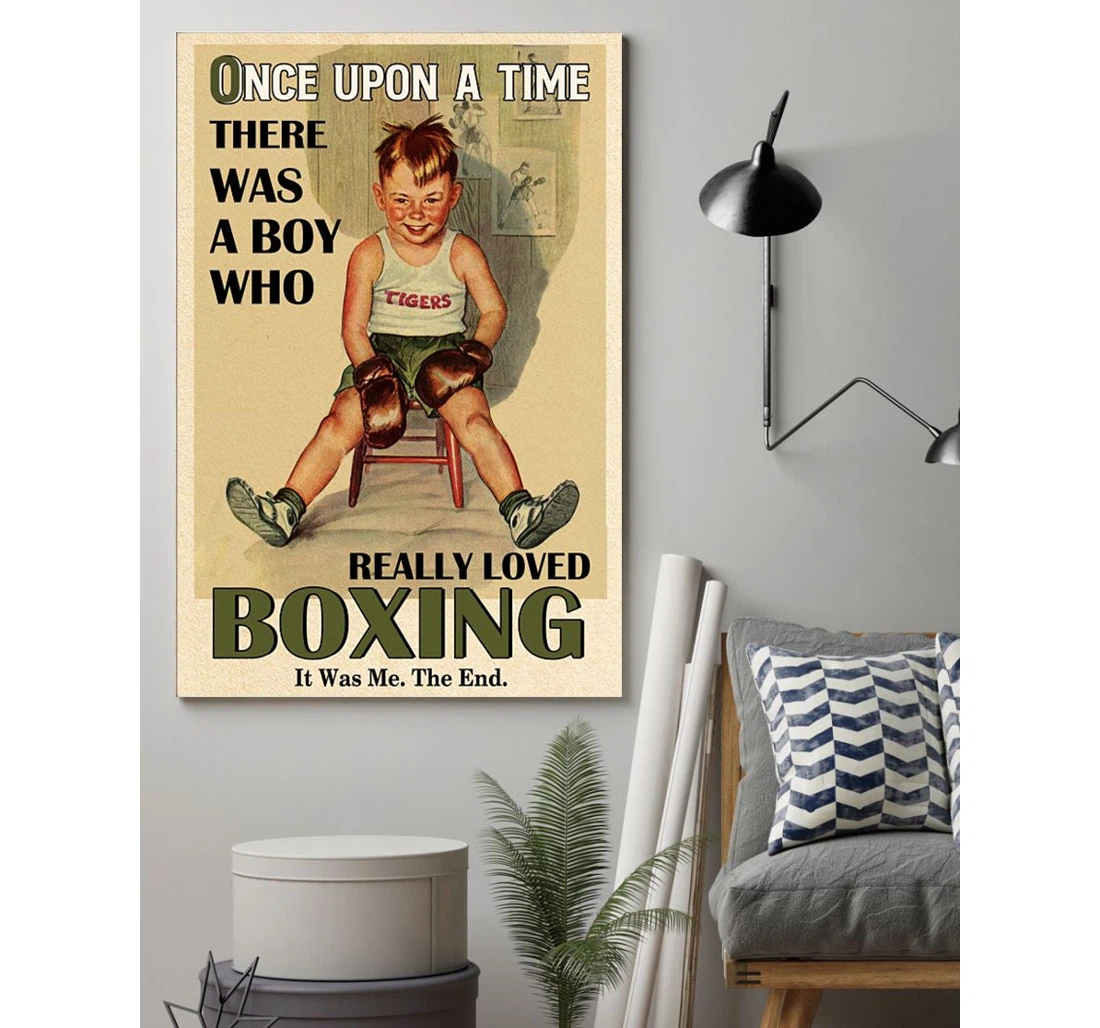 Personalized Poster, Canvas - I Was A Who Loved Boxing Boxing Player Print Framed Wall Art