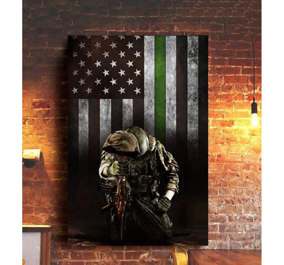 Personalized Poster, Canvas - Proud To Be Soldier Army And Print Framed Wall Art