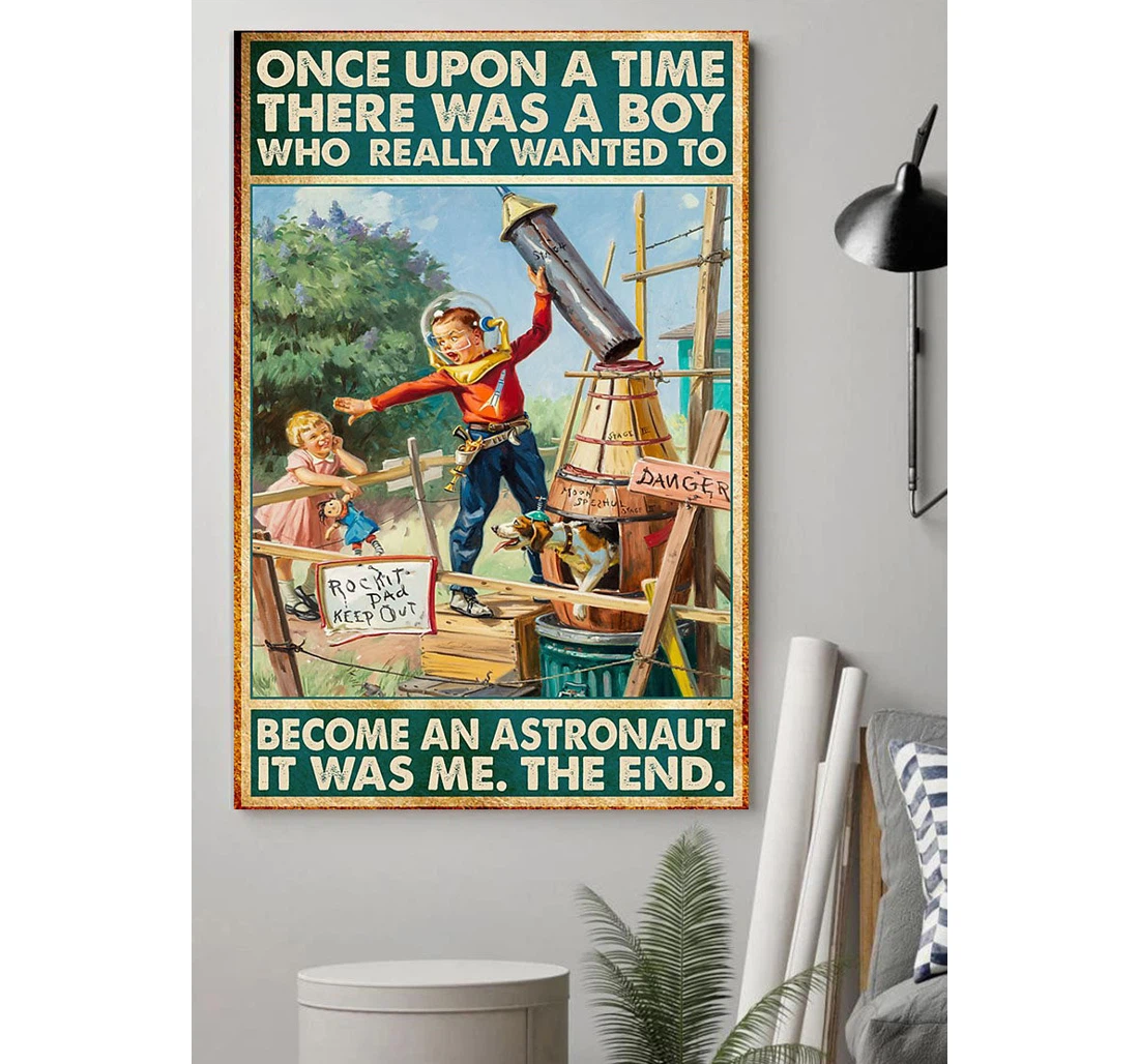 Personalized Poster, Canvas - Become An Astronauts Is My Dream Print Framed Wall Art