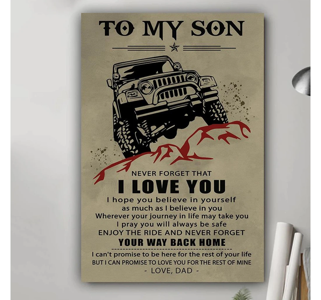 Personalized Poster, Canvas - To My Son I Hope You Believe Son From Dad Gsge Print Framed Wall Art