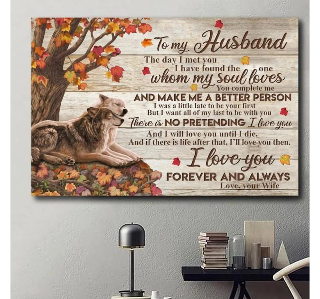 Personalized Poster, Canvas - You Are Appreciated Wolfves Husband Print Framed Wall Art