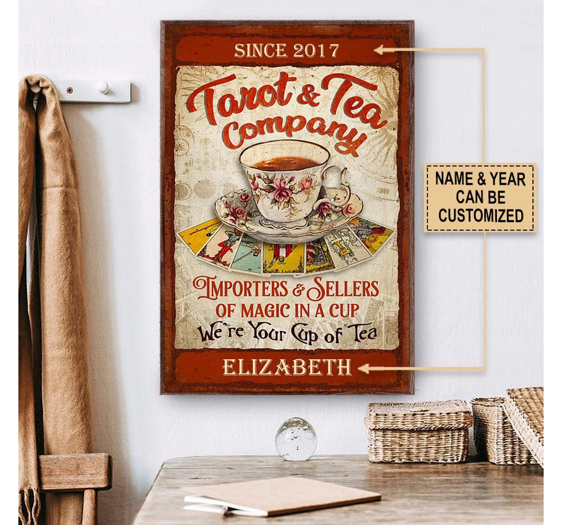 Poster, Canvas - Personalized Tarot Card Tea Company Customized Print Framed Wall Art