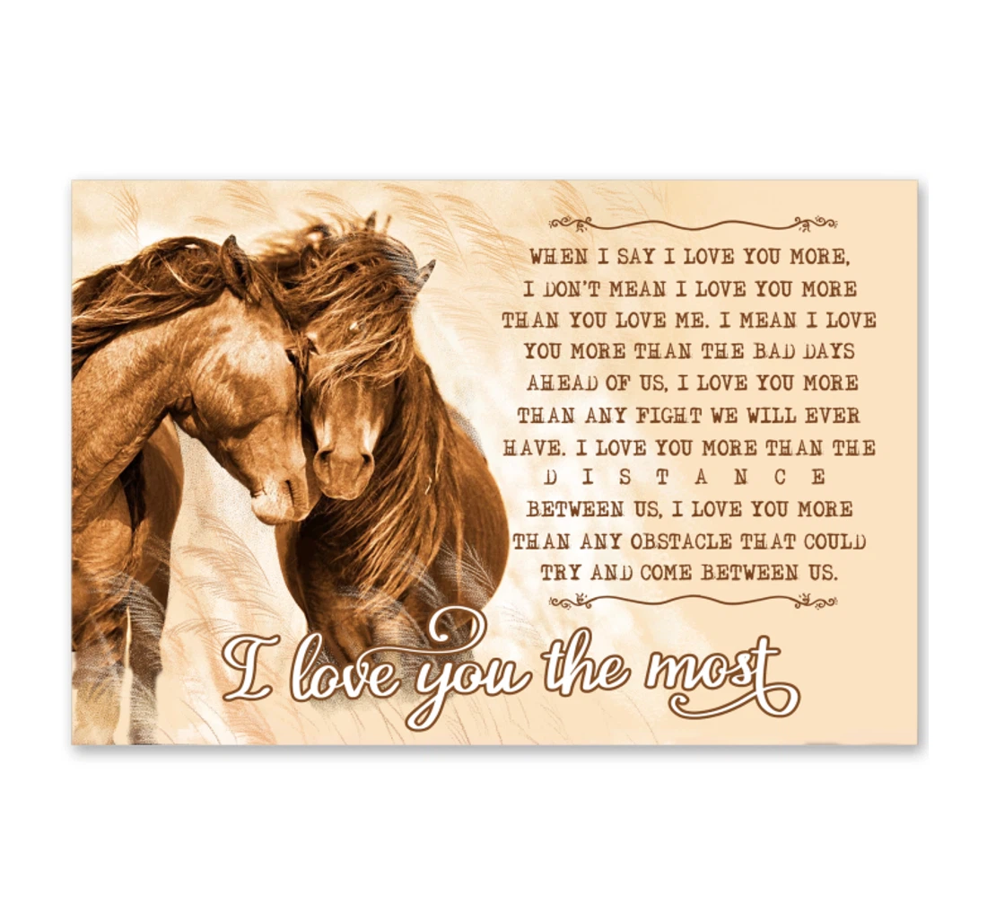 Personalized Poster, Canvas - I Love You The Most Famth 2 Print Framed Wall Art