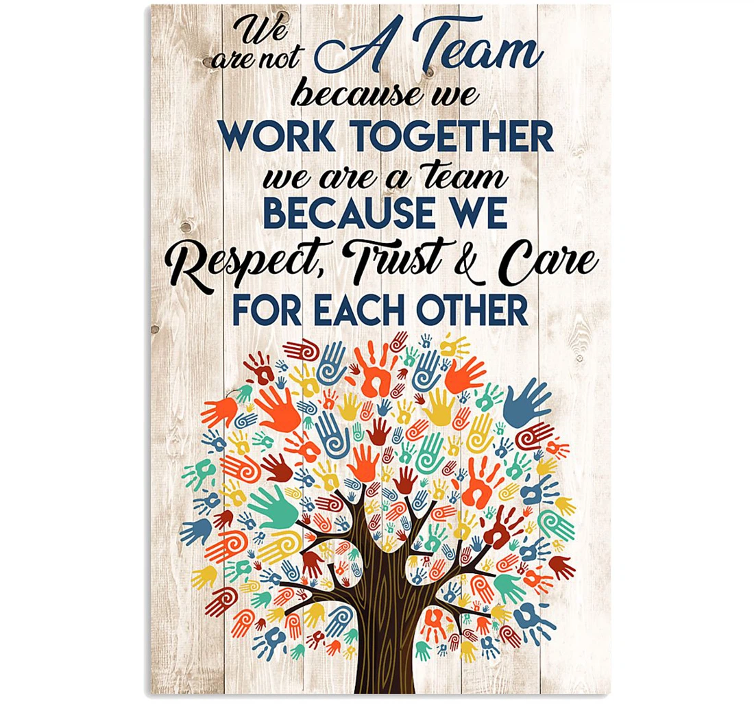 Personalized Poster, Canvas - Social Worker We Work Together Print Framed Wall Art