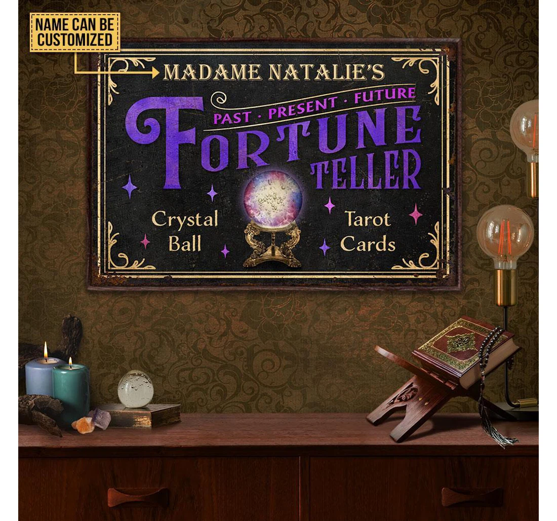 Poster, Canvas - Personalized Tarot Fortune Teller Crystal Ball Customized Print Framed Wall Art