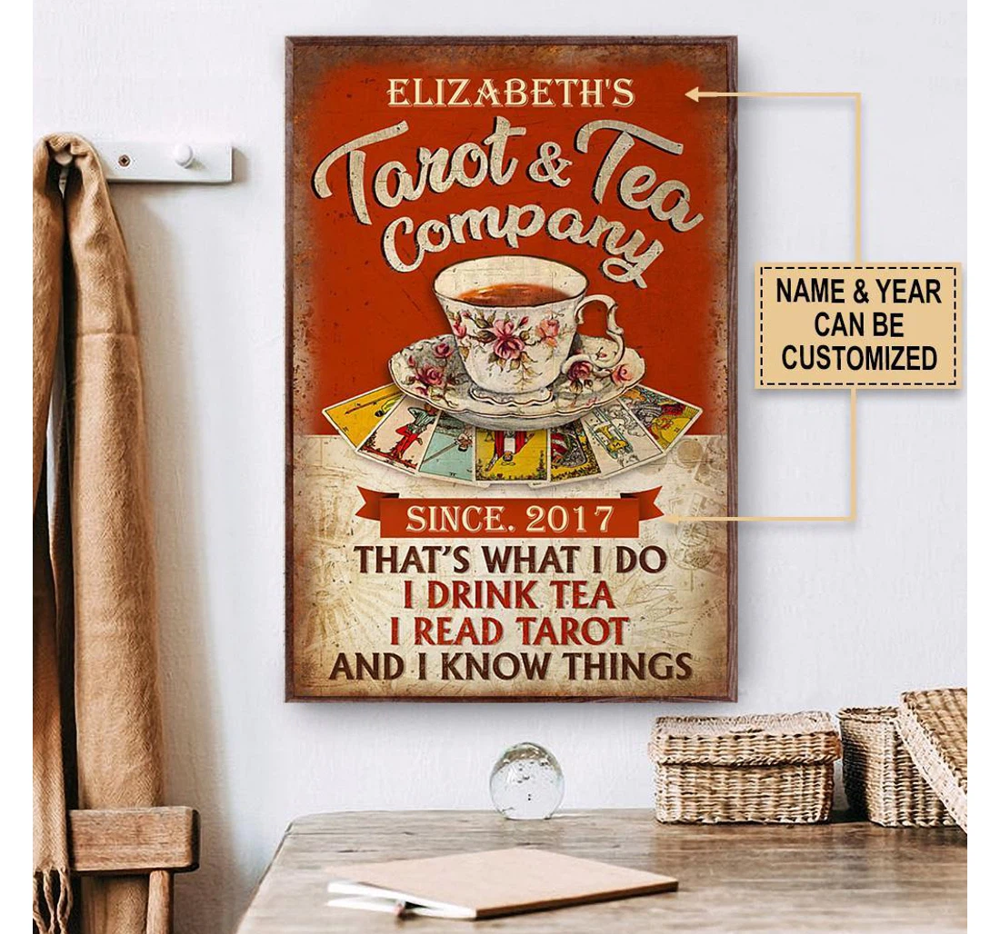 Poster, Canvas - Personalized Tarot Tea That’s What I Do Print Framed Wall Art