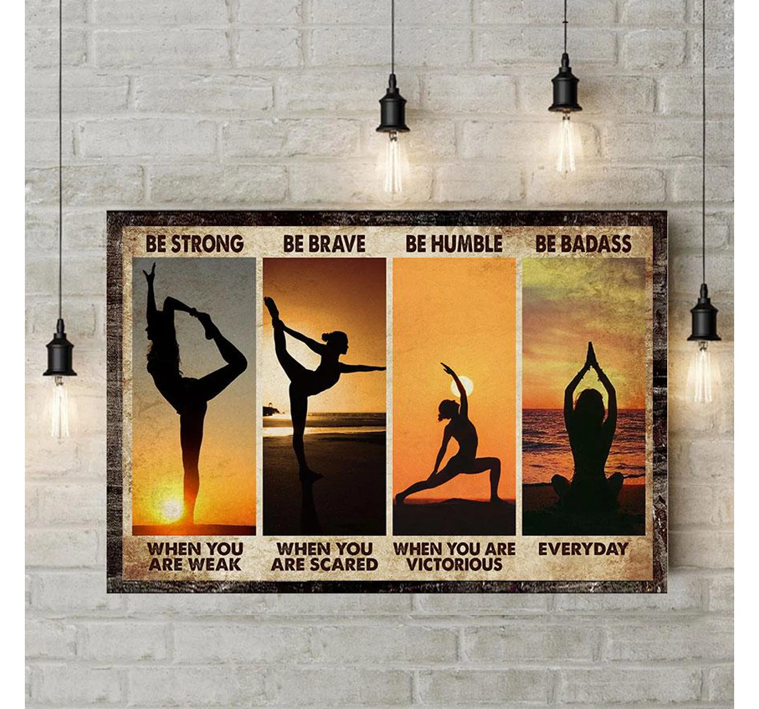 Personalized Poster, Canvas - Be Strong Print Framed Wall Art
