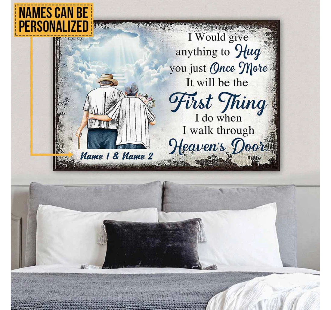 Poster, Canvas - Hug You Memorial Personalized Print Framed Wall Art