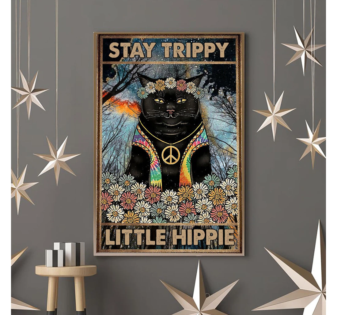 Personalized Poster, Canvas - Stay Trippy Little Hippie Print Framed Wall Art