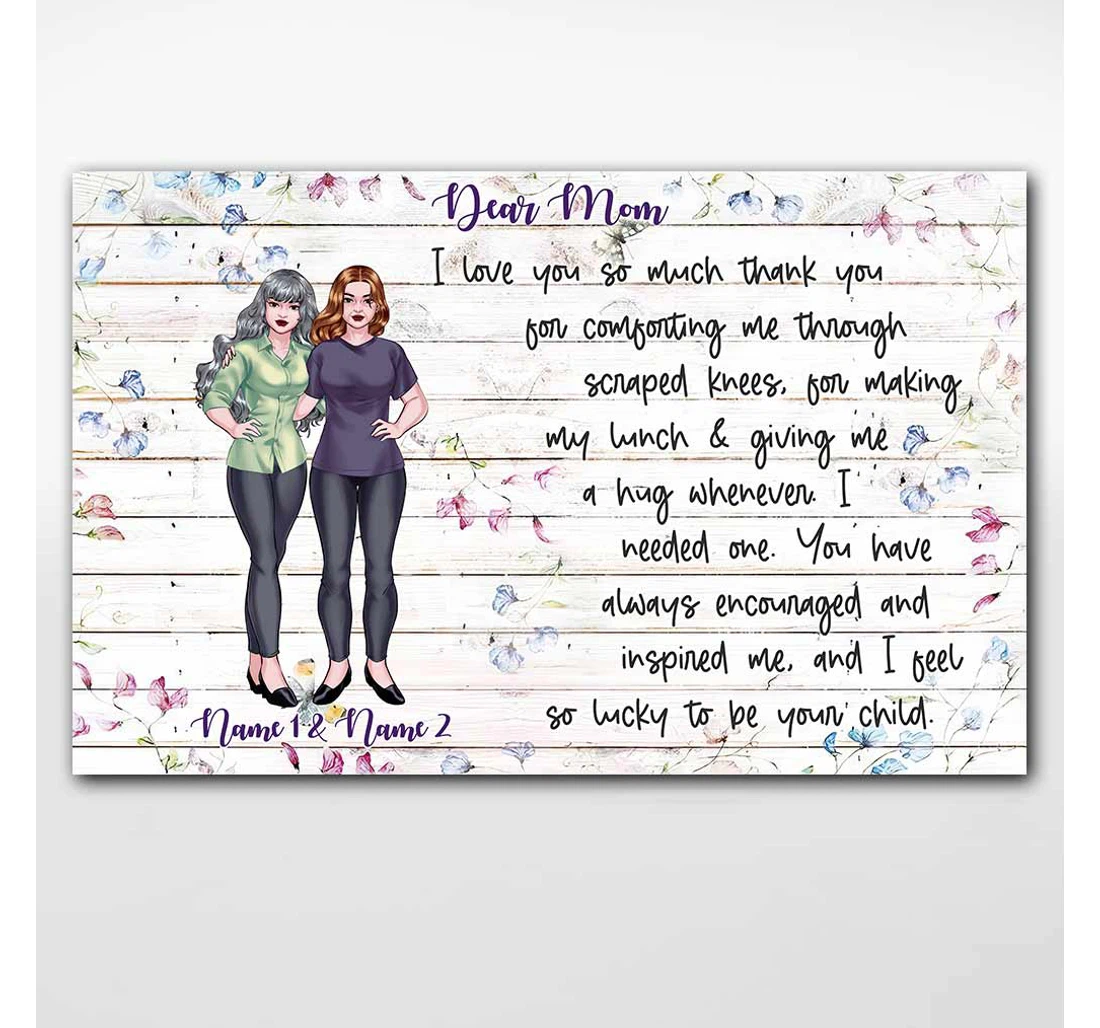 Poster, Canvas - Dear Mom Personalized Mother's Day Mother Print Framed Wall Art