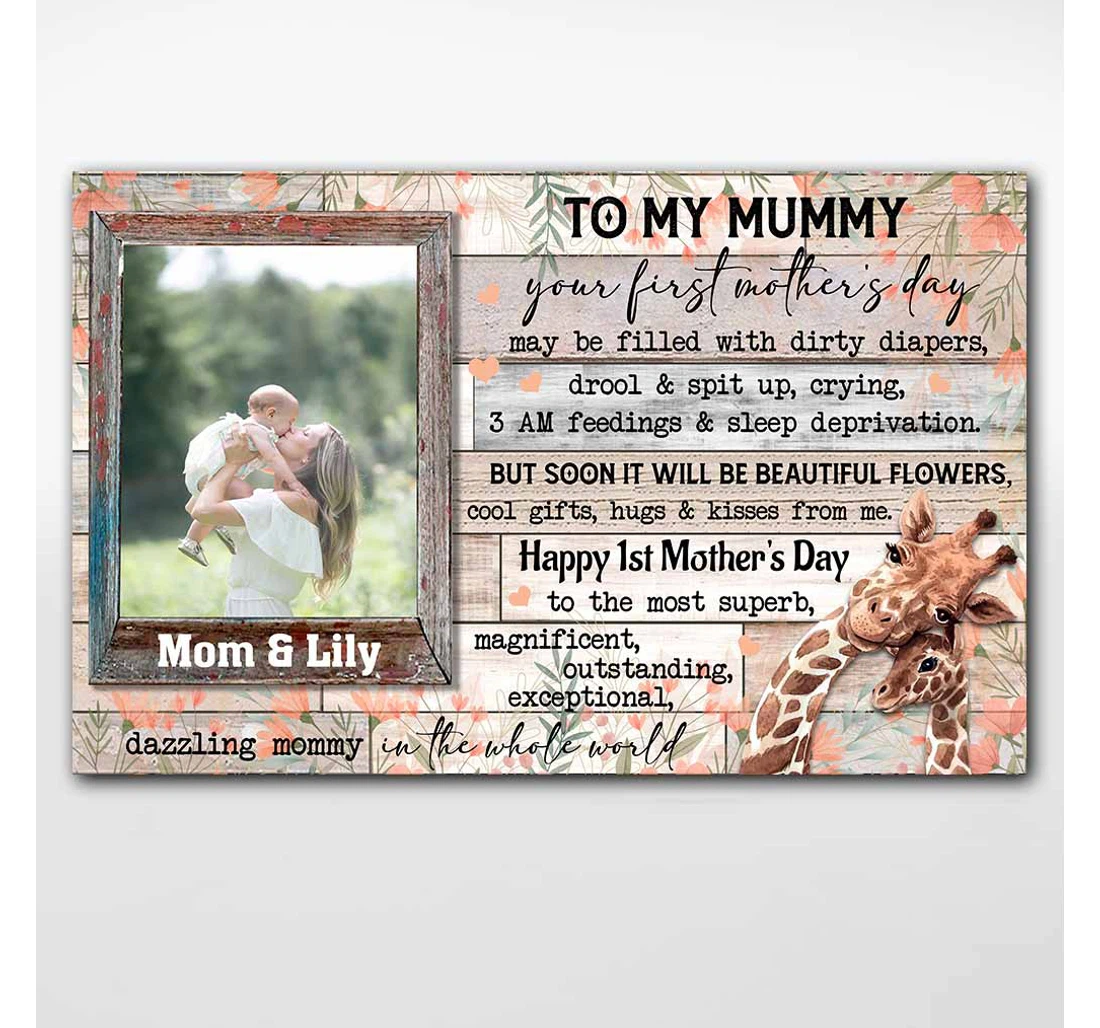 Poster, Canvas - To My Mummy On Your 1st Mother's Day Personalized Mother's Day Print Framed Wall Art
