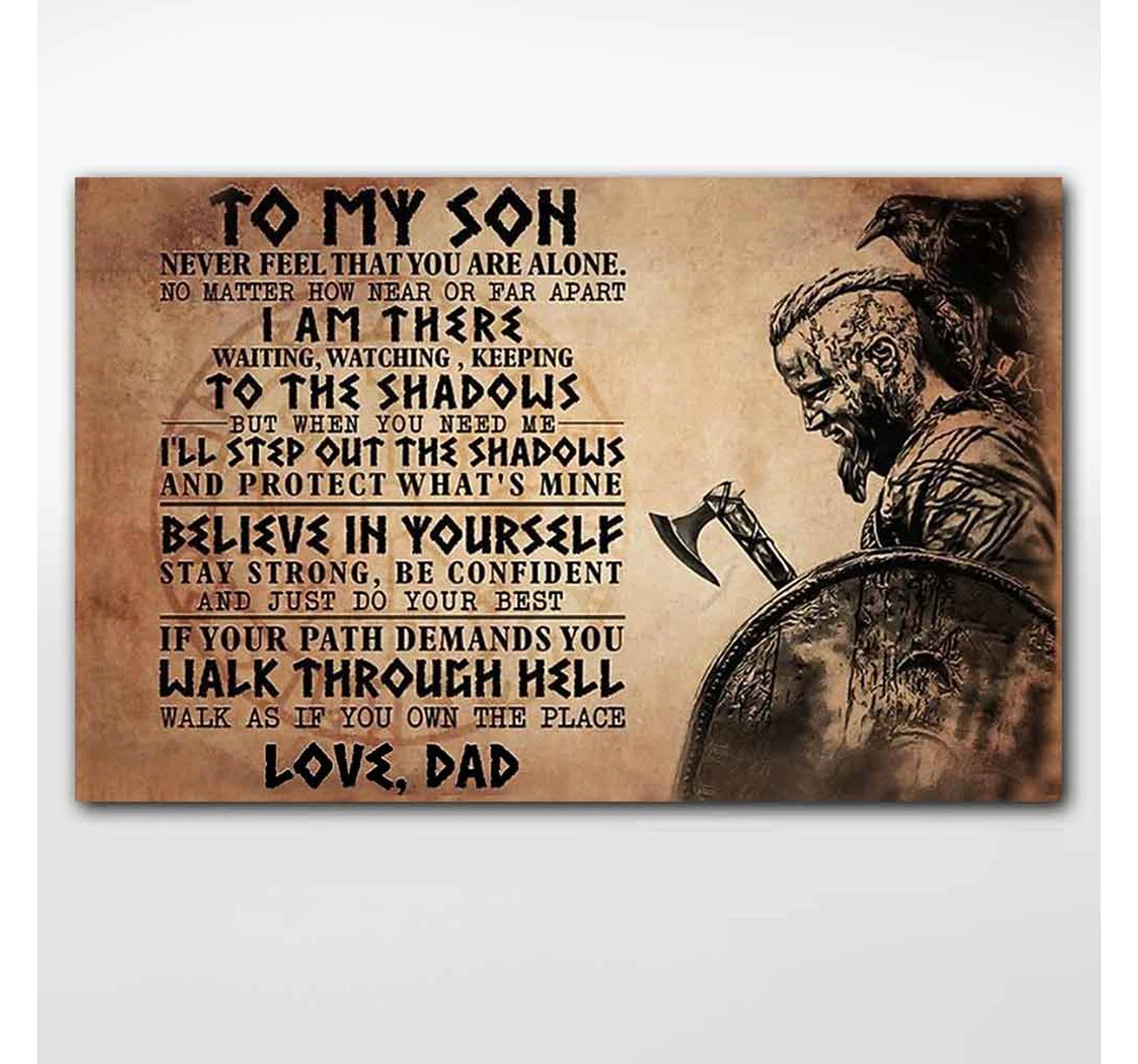 Personalized Poster, Canvas - Never Feel That You Are Alone Viking 0921 Print Framed Wall Art