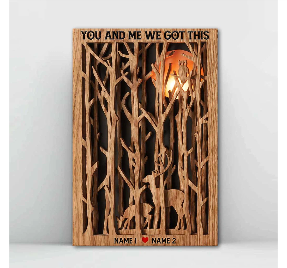 Poster, Canvas - You And Me We Got This Personalized Couple Hunting With 3d Pattern Print Framed Wall Art
